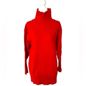 Ann Taylor Red Turtleneck Long Sweater, Size “XS”